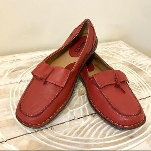BORN 7.5 Red Leather Loafers Gently Used